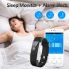 ID115PLUS HR bracelet-black fitness tracker, with blood pressure heart rate sleep health monitor, fo