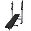 Workout Bench with Weight Rack; Barbell and Dumbbell Set198.4 lb