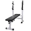 Workout Bench with Weight Rack; Barbell and Dumbbell Set198.4 lb