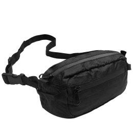 Mountaineering Outdoor Thermal Waist Bag Sports Crossbody Folding Bag Multifunctional Large-capacity (Option: Black-27 Ã— 12CM)