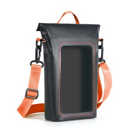 Seaside Mobile Phone Waterproof Bag Outdoor Water-proof Bag (Option: Black Orange-Free Size)