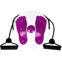 Waist Twister With Drawstring; Home Fitness Exercise Equipment (size: Purple)