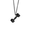 Weightlifting Barbell Pendant Necklace Stainless Steel Fitness Gym Bodybuilding Fashion Dumbbell Necklace