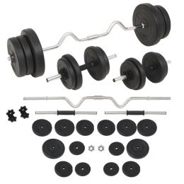 Barbell and Dumbbell Set 132.3 lb (SKU: 91403)