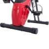 Folding Exercise Bike; Fitness Upright and Recumbent X-Bike with 10-Level Adjustable Resistance; Arm Bands and Backrest